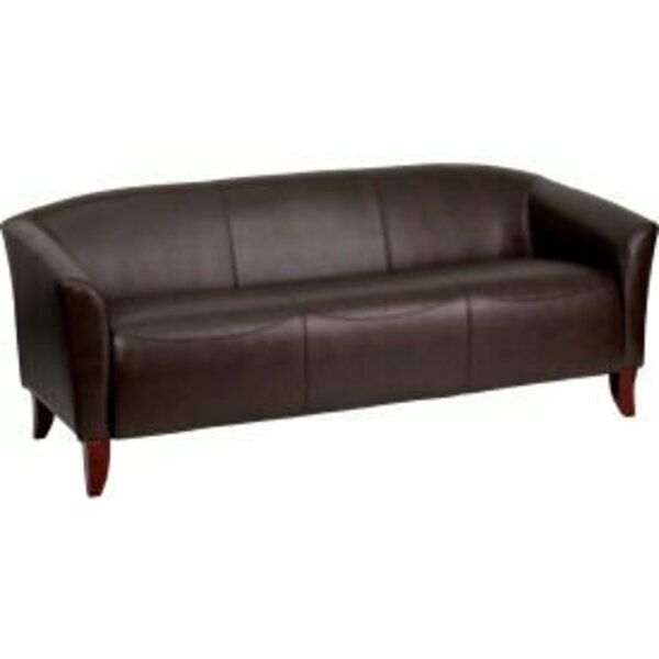 Gec Leather Reception Sofa - Brown - Hercules Imperial Series 111-3-BN-GG